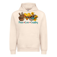 Sandshell peace love country cowhide cowboy hat Urban Hoodie - AdoDesignShop
