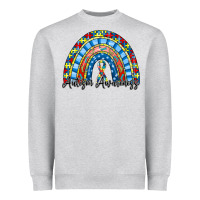 Heather Grey autism awareness rainbow Heavyweight Sweatshirt - RacoonDesign