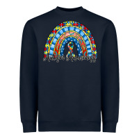 Navy autism awareness rainbow Heavyweight Sweatshirt - RacoonDesign