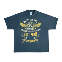 Midnight Navy Mens Vintage 1950s Built In The 50s Fifties Funny 70th Birthday Urban Heavy Tee - longCreatives