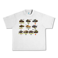 Lunar Rock Top Ten Best WW2 Tanks M4 Sherman Panzer IV Tiger II T34 Urban Heavy Tee - longCreatives