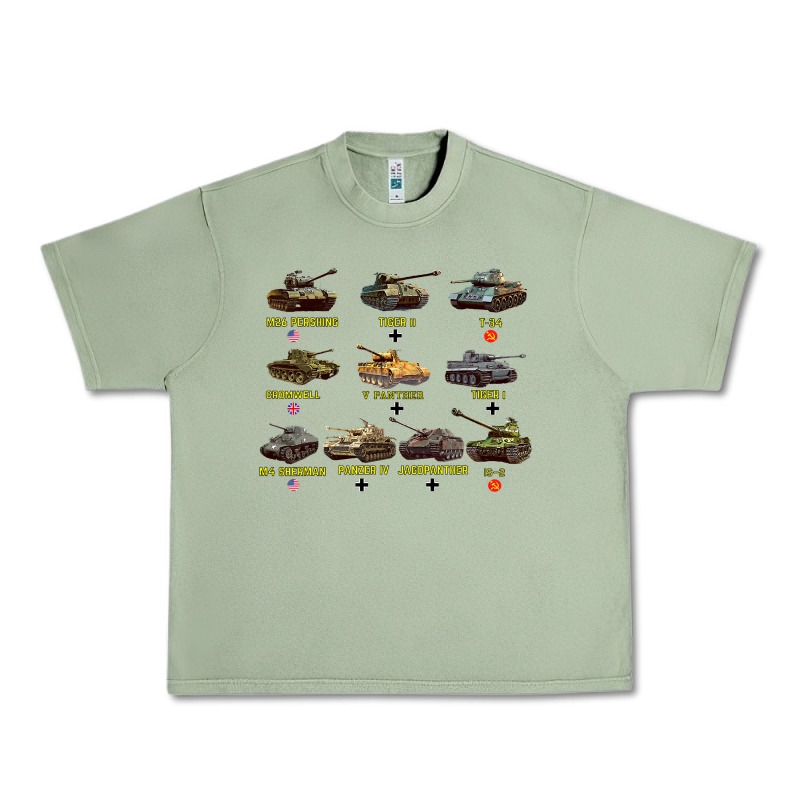 Top Ten Best Ww2 Tanks M4 Sherman Panzer Iv Tiger Ii T34 Urban Heavy Tee by longCreatives | Teevron