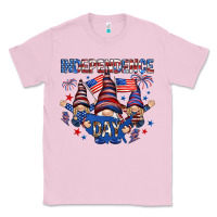 Bubblegum Pink Independence Day with gnomies Classic Tee - HowdyJamesFarm