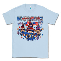 Dusty Blue Independence Day with gnomies Classic Tee - HowdyJamesFarm