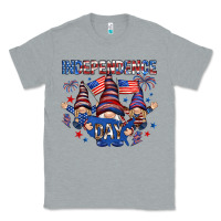 Heather Grey Independence Day with gnomies Classic Tee - HowdyJamesFarm