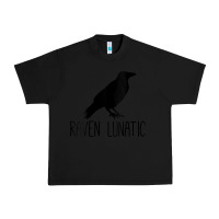 Black Womens Raven Lunatic, Funny Bird Lover Gift Men Women Kids Urban Heavy Tee - longCreatives