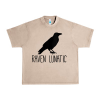 French Oak Womens Raven Lunatic, Funny Bird Lover Gift Men Women Kids Urban Heavy Tee - longCreatives