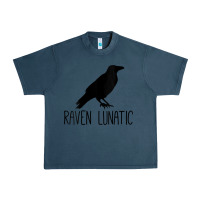 Midnight Navy Womens Raven Lunatic, Funny Bird Lover Gift Men Women Kids Urban Heavy Tee - longCreatives