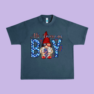 All American Boy With Gnome Urban Heavy Tee Designed By Howdyjamesfarm