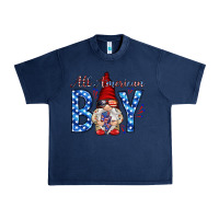 Navy All American boy with gnome Urban Heavy Tee - HowdyJamesFarm