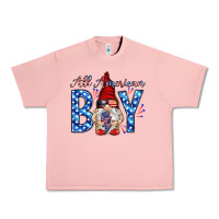 Salmon All American boy with gnome Urban Heavy Tee - HowdyJamesFarm