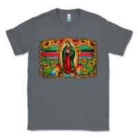 Charcoal Heather lady of guadalupe serape background Classic Tee - Jasminsmagicworld