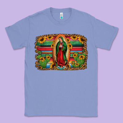 Lady Of Guadalupe Serape Background Classic Tee Designed By Jasminsmagicworld