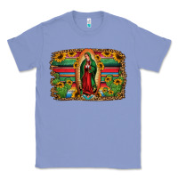 Colony Blue lady of guadalupe serape background Classic Tee - Jasminsmagicworld