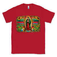 Red lady of guadalupe serape background Classic Tee - Jasminsmagicworld