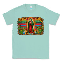 Seafoam lady of guadalupe serape background Classic Tee - Jasminsmagicworld