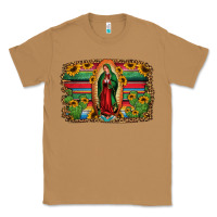 Toasted Coconut lady of guadalupe serape background Classic Tee - Jasminsmagicworld