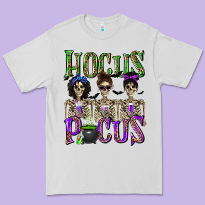 Hocus Pocus With Skeletons Premium Tee Designed By Texasbilliewilder