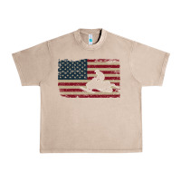 French Oak Snowmobile USA Flag Snow Sled Patriotic Snowmobiling Gift Urban Heavy Tee - longCreatives