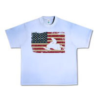 Grape Ice Snowmobile USA Flag Snow Sled Patriotic Snowmobiling Gift Urban Heavy Tee - longCreatives