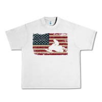Lunar Rock Snowmobile USA Flag Snow Sled Patriotic Snowmobiling Gift Urban Heavy Tee - longCreatives