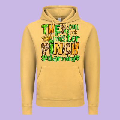 St. Patrick's They Call Me Mister Pinch Charming Vintage Hoodie Designed By Oliviacreatesart