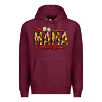Burgundy this mama is raising ballers softball and baseball Premium Hoodie - CowhideDigitalArt