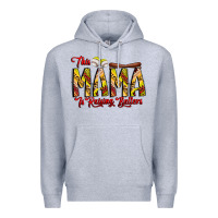 Heather Grey this mama is raising ballers softball and baseball Premium Hoodie - CowhideDigitalArt