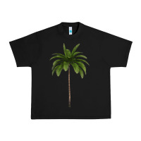 Black Tropical Palm Tree Urban Heavy Tee - longCreatives