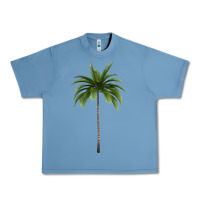 Pebble Blue Tropical Palm Tree Urban Heavy Tee - longCreatives