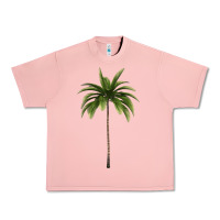 Salmon Tropical Palm Tree Urban Heavy Tee - longCreatives