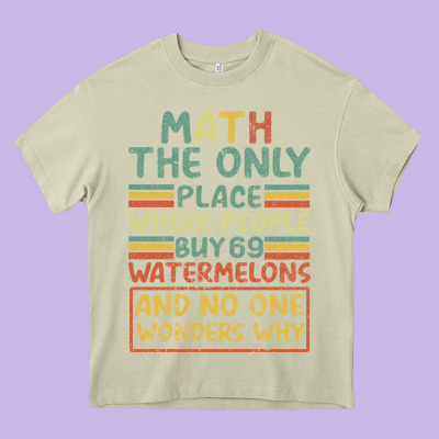 Math The Only Place Where People Buy 69 Watermelons Heavy Core Tee Designed By Bettercallsaul
