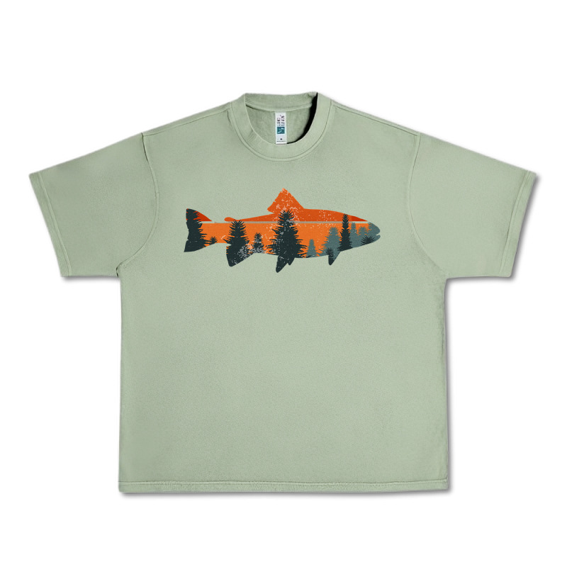 Trout Fly Fishing Nature Outdoor Fisherman Gift Urban Heavy Tee by longCreatives | Teevron