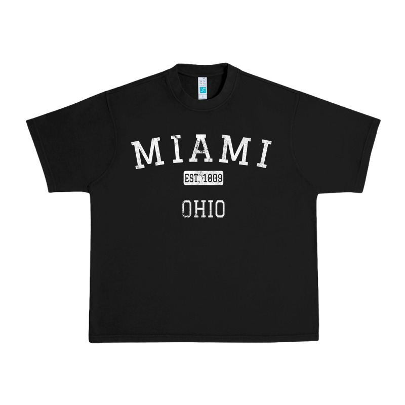 Miami Ohio Oh Vintage Urban Heavy Tee by longCreatives | Teevron