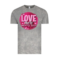 Cloud Rock Love more worry less Valentine's Day Vintage Tee - HowdyJamesFarm