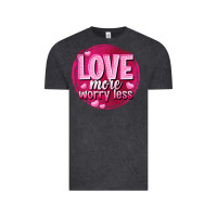 Vintage Black Love more worry less Valentine's Day Vintage Tee - HowdyJamesFarm