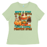 Matcha Just a girl who loves pumpkin spice Ladies Tee - NancyCooperArtShop