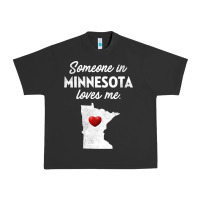 Pigment Black Someone In Minnesota Loves Me  Minnesota  MN Urban Heavy Tee - longCreatives
