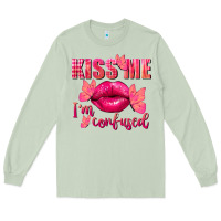 Matcha Kiss me i'm so confused Valentine's Day Long Sleeve Tee - FaDigitalArtStudio