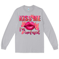 Moon Dust Kiss me i'm so confused Valentine's Day Long Sleeve Tee - FaDigitalArtStudio