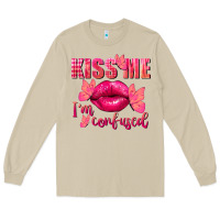 Mushroom Kiss me i'm so confused Valentine's Day Long Sleeve Tee - FaDigitalArtStudio