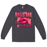 Smoke Kiss me i'm so confused Valentine's Day Long Sleeve Tee - FaDigitalArtStudio