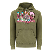 Vintage Olive Easter Day Hop bunny Vintage Hoodie - OliviaCreatesArt