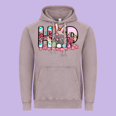 Easter Day Hop Bunny Vintage Hoodie Designed By Oliviacreatesart