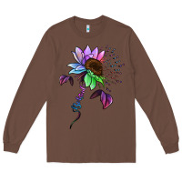 Chestnut Be Kind Autism Semicolon Long Sleeve Tee - Jasminsmagicworld