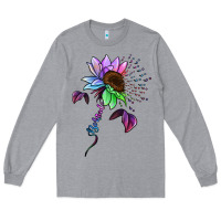 Heather Grey Be Kind Autism Semicolon Long Sleeve Tee - Jasminsmagicworld