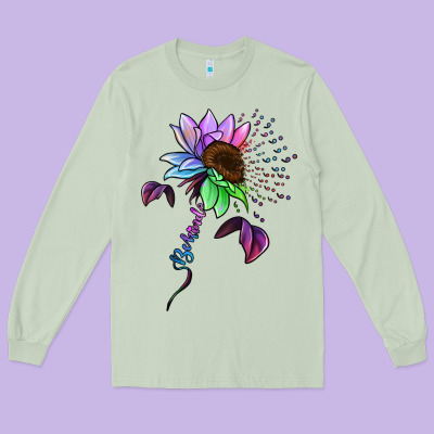 Be Kind Autism Semicolon Long Sleeve Tee Designed By Jasminsmagicworld