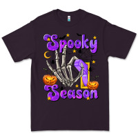 Plum Spooky Season On Premium Tee - texasbilliewilder