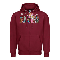 Burgundy faith cross Zipper Hoodie - Artiststas