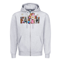 Heather Grey faith cross Zipper Hoodie - Artiststas